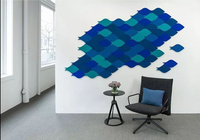 Design moderne coquille et poisson forme PET feutre acoustique carreaux muraux insonorisant chambre d'enfants salle de classe décor Akupanel