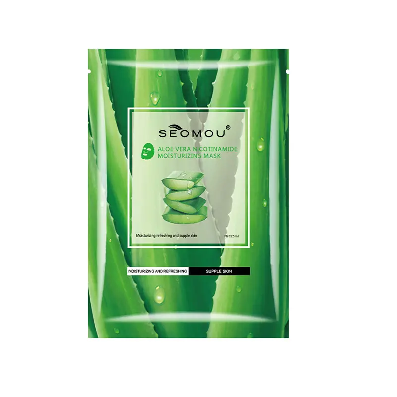 OEM face skin care products aloe vera soothing gel facial mask bag disposable facial mask