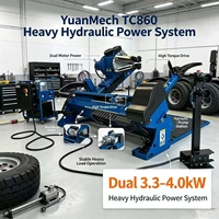 YuanMech Super Entièrement Automatique TC860 Démonte-pneus Électrique Hydraulique pour Pneus Miniers OTR 14-60 Pouces Max 2000kg Machine de Réparation de Roues Lourdes