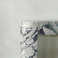 Table console de luxe en marbre, table d'entrée avec plateau en marbre, présentoir moderne pour hall d'entrée, galerie, espace artistique, entrée