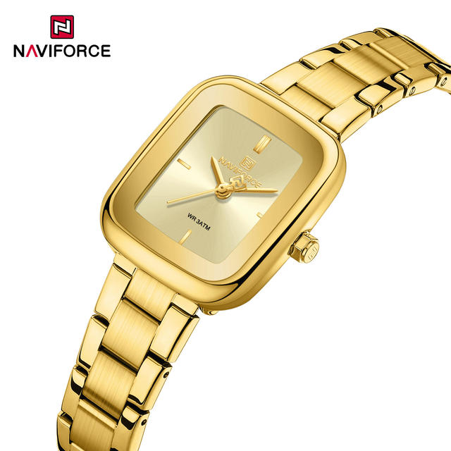 Naviforce 5075 NF5075 Fashion Brand Ladies Quartz Watches Luxury Stainless Steel Waterproof Women's Wristwatch for Women Reloj