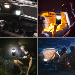 Lanterne de camping LED rechargeable Lampe de poche à énergie solaire avec 3 modes Lanterne à piles pour aventures en plein air - Product Image 6
