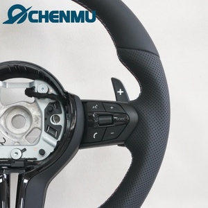 Volant de voiture en cuir perforé à fond plat de haute qualité pour <span class=keywords><strong>BMW</strong></span> M3 M5 F10 F30 F26 F06 F12 F15 F16 F22 F33 F34 F80 X3 X4 - Product Image 6