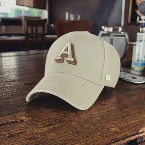 Casquette de baseball six panneaux en toile de coton lavé 100% de haute qualité, style vintage, avec lettres, ajustable, plusieurs couleurs disponibles - Product Image 1
