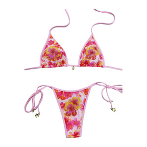 Costume <span class=keywords><strong>da</strong></span> <span class=keywords><strong>Bagno</strong></span> Bikini Donna di Tendenza, Sostenibile ed Eco-Friendly, con Design Personalizzato, Etichetta Privata, Alta Qualità, Perline Fatte a Mano e Charms - Product Image 1