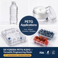 Gránulos de PETG al por mayor para extrusión, de alta claridad, grado alimenticio, resina copolímera en pellets para termoformado de bandejas de alimentos OEM