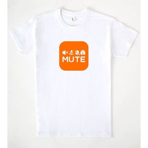 T-shirt Mute bianca unisex in cotone, abbigliamento promozionale - Product Image 1