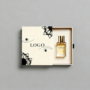 Caja de papel de cartón rígido cuadrada de lujo personalizada tipo cajón deslizante fino para suero para el cuidado de la piel para gemelos de embalaje de regalo cosmético - Product Image 1