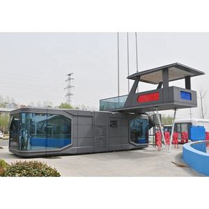 プレハブスチールキャビンリビングワーク40フィートApple Designオフィスホテルキッチン用サンドイッチパネル素材2階バルコニー付き - Product Image 1