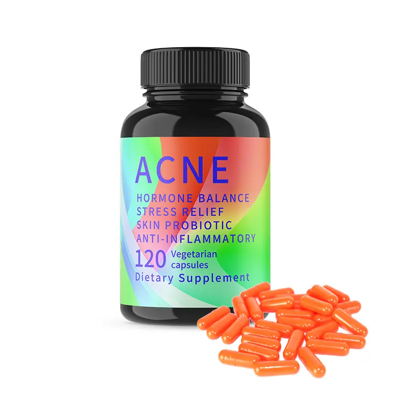 Supplément de soins de santé Supplément d'acné Soins de la peau Capsule de nettoyage anti-acné Capsule d'acné végétalienne Pour les capsules de blanchiment de la peau