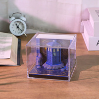 Bloc-notes 3D Calendrier 2027 Cabine de Police Bleue, Bloc-notes en Papier, Décoration de Bureau, Papeterie de Luxe, Cadeau d'Anniversaire pour Garçon, Idée Cadeau de Noël