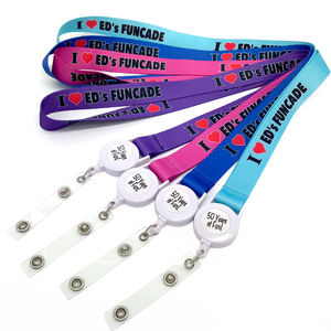 Custom Design Uw Eigen Reliëf Logo Afdrukken School Nek Riem Lanyard Met Badge Reel - Product Image 3