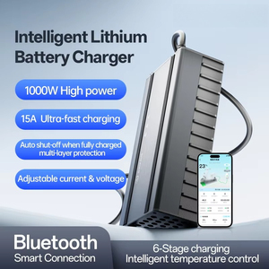 C1000-S 1000W รถจักรยานยนต์ไฟฟ้าแบบพกพารถกอล์ฟเครื่องชาร์จอัจฉริยะ15A กระแสสูงสุดกับ BT 485สามารถ - Product Image 2