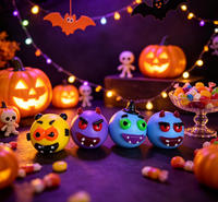 TPR Halloween Hundegesicht-Wechselball Halloween Squishy Hundegesicht-Wechselspielzeug Langsam Zurückfederndes Squishy Stressabbau-Quetschspielzeug