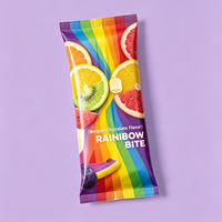 Sachet d'emballage pour bâtonnets de glace imprimé en couleur personnalisé, scellé au dos, résistant au congélateur, en BOPP, pour usine alimentaire