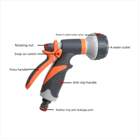 Pistolet d'arrosage multifonctionnel pour jardinage, lances télescopiques réglables manuellement, haute pression, débits variables, lavage de voiture, ABS