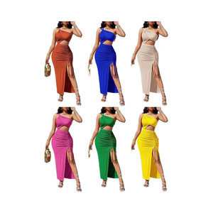 デザイナー新ダスタードレス女性用ラグジュアリー西洋特別な機会ノースリーブDirndl環境に優しいサプライヤー夏用 - Product Image 1