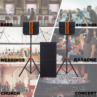 Système de sonorisation portable professionnel 5000W, enceinte stéréo Line Array PA avec amplificateur DSP intégré, double woofer 12 pouces, double 4 pouces