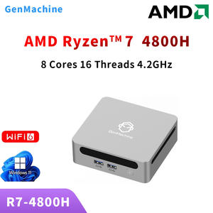 Mini PC GenMachine con AMD <span class=keywords><strong>Ryzen</strong></span> 7 <span class=keywords><strong>4800H</strong></span> de 8 Núcleos y 16 Subprocesos, DDR4 16/32, Disco Duro SSD de 512 GB, Windows 11, Wifi6 para PC Empresarial - Product Image 1