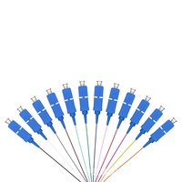 Câble à fibres optiques SC/UPC en bundle, qualité carrier, 12 cœurs, faible perte, sans épissure, pré-terminé, câble de brassage en gros, carré