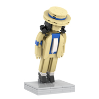 MOC1805 Cantante, compositor, bailarín, artista, filantropo, músico estadounidense, bloques de construcción de plástico de 192 piezas, juguetes para niños