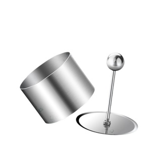 Moule à gâteau en acier inoxydable 304 de qualité alimentaire, écologique, en forme ronde, avec découpeur réglable, outils de pâtisserie - Product Image 5
