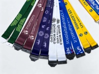 Lanière en polyester personnalisée avec logo, longueur réglable, crochet métallique, clip de sécurité détachable pour badge d'identification, clé, cadeau promotionnel