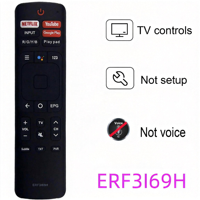 Télécommande de remplacement basique et fiable sans commande vocale, RF3I69H, adaptée au téléviseur LCD Hisense 4K UHD
