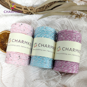 Fil de <span class=keywords><strong>raphia</strong></span> teint style AB fantaisie avec paillettes pour le tricot et le crochet de sacs et chapeaux d'été - Product Image 2