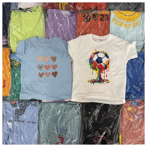 เสื้อยืดเด็กวินเทจสีขาวลดราคา เสื้อผ้าเด็กมือสองคุณภาพสูง Ropa De Bebe จัดส่งแบบสุ่ม เสื้อยืดเด็กแบบกำหนดเอง - Product Image 1