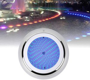 Lampe de piscine LED RGB étanche IP68 DAVEY, construction en acier inoxydable translucide, 18W, lumière sous-marine extérieure pour piscine - Product Image 2