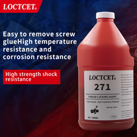 LOCTCET 271 1L Threadlocker Haute Résistance Anaérobie Rouge Lubrifiant Automobile Epoxy Cyanoacrylate Acrylique Adhésif Travail du Bois