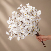LE-510 Branche artificielle de fleurs de pêcher et de cerisier à 7/9/30/36 fourches, économique, pour arbre artificiel et arrangement en vase