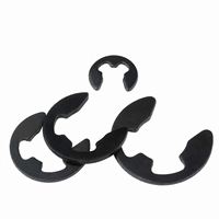 ANDUUK Cincin Pengunci Terbuka Hitam 304 Permintaan Tinggi Tipe E Circlip Cincin Snap Terbuka Washer Cincin Pengunci Gesper Tipe E M1.5-M10