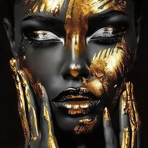 JZ moderne impressions sur toile peinture grand mur Art giclée abstraite affiche <span class=keywords><strong>murale</strong></span> encadrée décorative femmes africaines impression Art déco pour - Product Image 4
