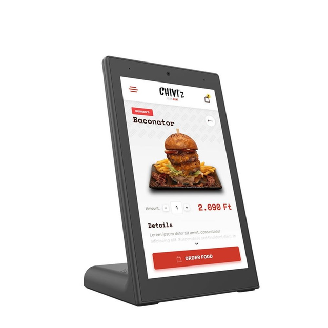 8 Inch Android 11 L Shape Desk Tablet Touch Screen WiFi BT4.0 Restaurant Retail Kiosk Digital Signage