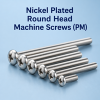 Vis de machine à tête cylindrique Phillips nickelées M3 M4 M5 M6, petites vis à tête ronde pour meubles, vente en gros
