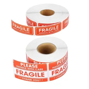 Adesivi fragili 4x4 personalizzati per favore HAND WITH CARE Warning sticker fragile