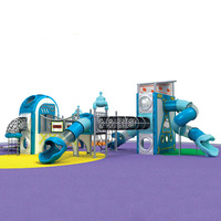 Parque Infantil Futurista Personalizado con Cápsulas Espaciales de Plástico, Estructura de Escalada con Túnel de Red Multifuncional Vibrante, Educativo para Escuelas