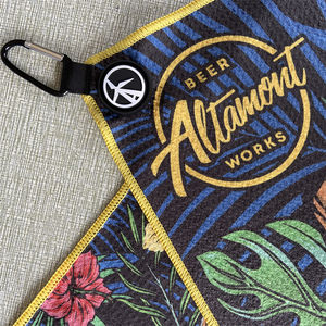 Vente en gros de serviette de golf gaufrée en microfibre de qualité supérieure avec aimant serviette de golf compacte avec logo personnalisé serviette de golf magnétique - Product Image 5