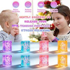 Hot Stress Ice Cube Squeeze Stress Balls Adults Kids Nice Cube Hand Grip <b>Toys</b> Anxiety Stress Relief,Slow Rising Squeeze <b>Toy</b> - Product Image 4