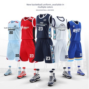 Ensemble de maillots de basketball pour camps d'entraînement, séchage rapide, respirant, sans manches, en <span class=keywords><strong>tissu</strong></span> jacquard, styles assortis pour enfants ; personnalisable - Product Image 2