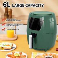 Friteuse à air numérique multifonctionnelle personnalisée Silver Crest en acier inoxydable 6L avec minuterie sans huile pour un usage domestique