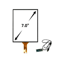 Panel Táctil Capacitivo de Vidrio Multitáctil de 10 Puntos, Resistente al Agua, de 7.0 Pulgadas, para Uso Industrial, Fabricación Directa ODM OEM, MOQ Bajo, Personalizable