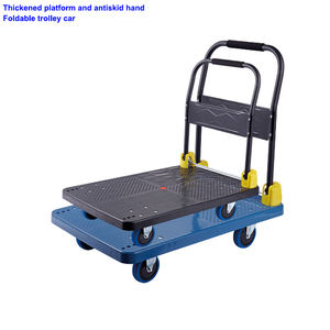 निर्माता ने हाथ से ट्रॉली ब्लू प्लास्टिक फोल्डिंग हैंडरेल 70*50 सेमी 200 किलो/60*90 400 किलोग्राम प्लेटफॉर्म हाथ ट्रॉली - Product Image 3