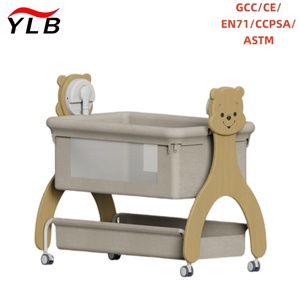 Culla Elettrica Pieghevole Multifunzionale YLB in Legno con Musica Bluetooth e Imbracatura di Sicurezza a 3 Punti per Uso in Camera da Letto - Product Image 2