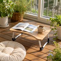 Table de lit pliante ergonomique et portable avec support pour tablette, pieds en W stables, table pour ordinateur portable, idéale pour dortoir, canapé, lecture