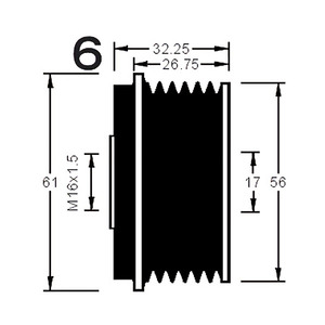 Dispositif de roue libre pour alternateurs compatible avec AUDI A4 B5 1.9 TDI Diesel (KW : 81, HP : 110) de 10-1995 à 11-2000 KUHNER - Product Image 3