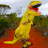 Costume de mascotte de dinosaure géant pour adultes Dinosaure T-rex gonflable pour Halloween Carnaval Événements
