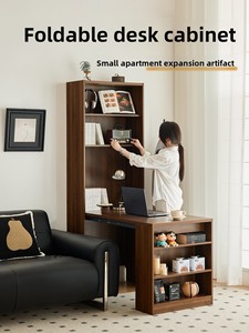 Petite commode <span class=keywords><strong>de</strong></span> chevet pliable en <span class=keywords><strong>bois</strong></span> massif <span class=keywords><strong>de</strong></span> style médiéval à quatre tiroirs, bibliothèque murale combinée, mobilier <span class=keywords><strong>de</strong></span> maison pour salon - Product Image 1